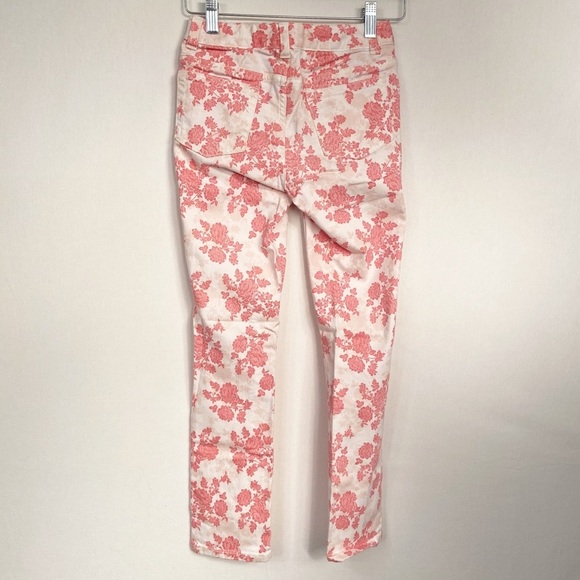 Lands’ End Girl’s Floral Pencil Leg Jeans Size 10 - Picture 2 of 8